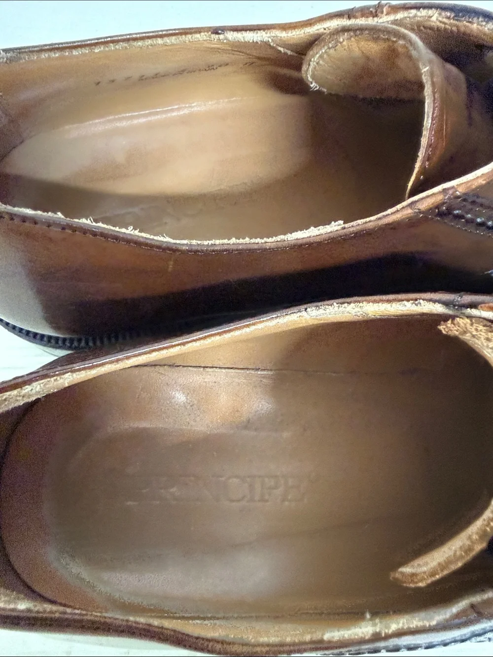 PRINCIPE Men's Brown Woven Leather Lace-Up Dress Shoes SZ 10